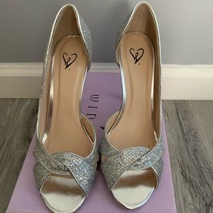 Silver high heels